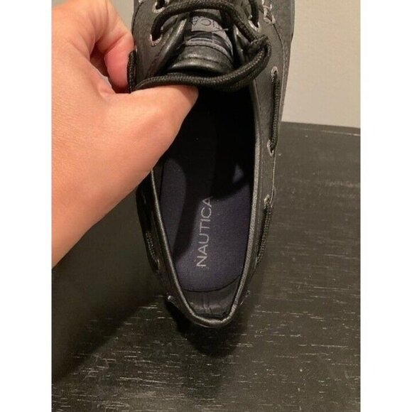 Nautica Spinnaker Black Loafer Shoes Boys Size 5 EXCELLENT CONDITION - Picture 6 of 7